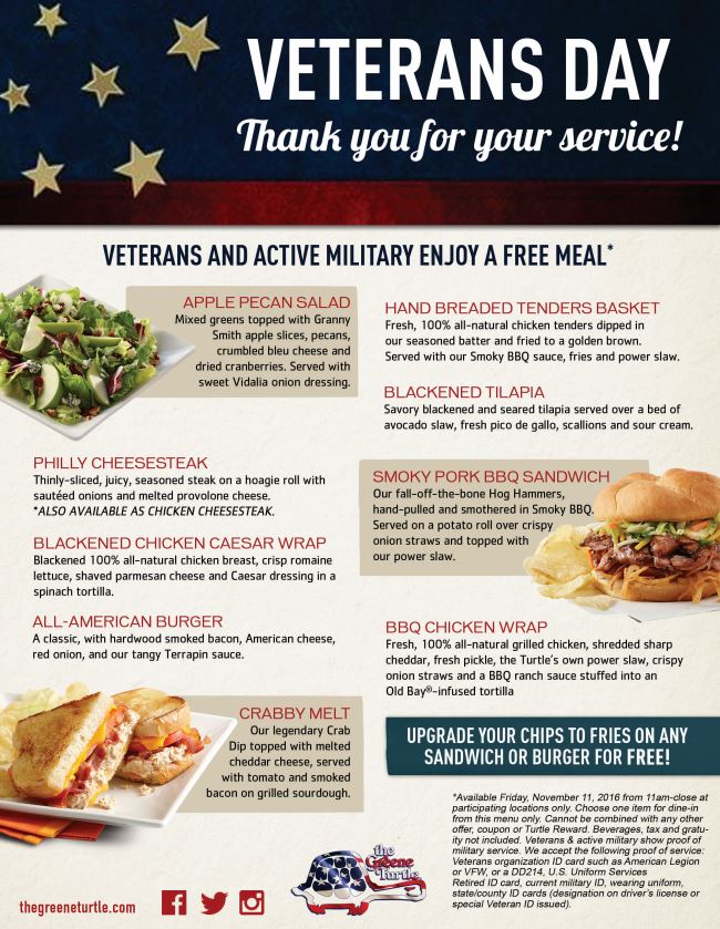 Veterans Day Meals 2025 Lourdes Girard